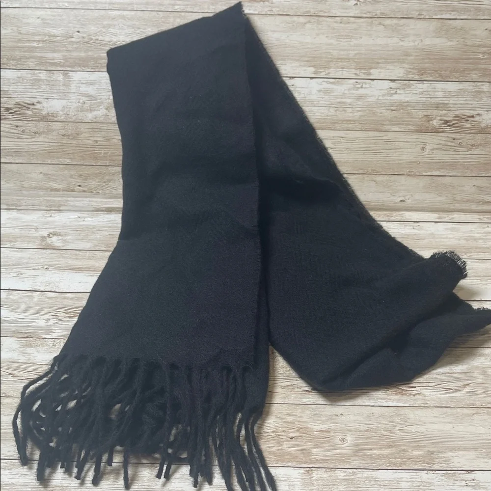 Style & Co. Elegant Black Fringe‎ Wrap